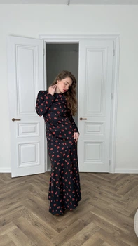 Сукня жіноча сатинова максі Handy Wear Lara чорна M