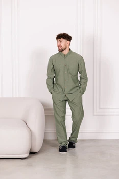 Піжама чоловіча варена бавовна Handy Wear Tokyo зелена 2XL