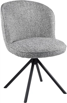 Стул для кухни и гостиной Vetro Mebel R-160 Графитовый твид/Черный (R-160-dark-grey-tweed/black)