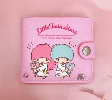Дитячий гаманець на кнопці MINISO Little Twin Stars картхолдер / візитниця для карток і грошей з аніме персонажем Sanrio , рожевий (105758666)