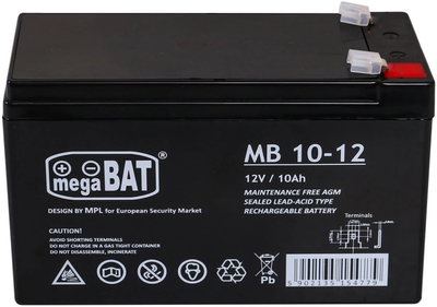 Akumulator żelowy MegaBat do pojazdów elektrycznych dla dzieci 12V/10Ah (5902135154779)