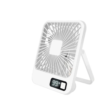 Міні вентилятор Desktop Stand Fan Білий, з підставкою та дисплеєм (VS7007174)