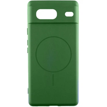 Чохол Silicone Cover Lakshmi Full Camera (AA) with MagSafe для Google Pixel 7 Dark Green