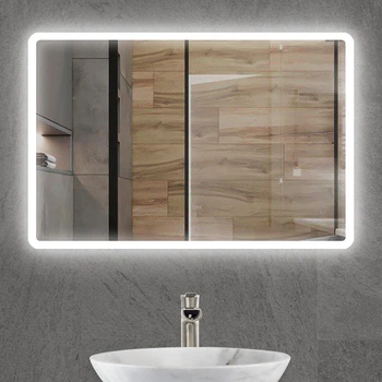 Зеркало L SR Крит с LED подсветкой (900х800)