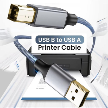 USB кабель USB A to USB B для принтеров 1.5м черный Nierbo PRT30