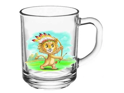 Чашка FARGLASS 250мл Green tea Веселі малюки Лев