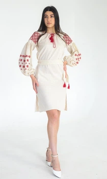 Сукня-вишиванка жіноча vishivano4ka 135-4 42 бежева