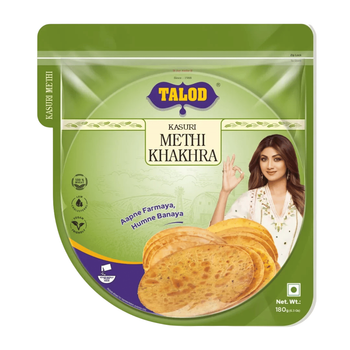 Хахра со вкусом пажитника Methi Khakhra 180г Talod 8906127700651