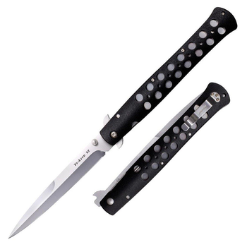 Ніж складний Cold Steel Ti-Lite - Black Zy-Ex 6.00" AUS8-A культовый стилет (CS26SXP)