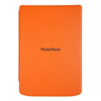 Чехол-книжка для PocketBook 6 дюймов защитный из полиуретана и микрофибры оранжевый