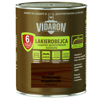 Лакобейц захисно-декоративний Vidaron L09 індійський палісандр 2.5 л