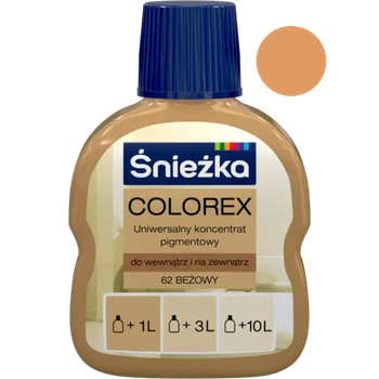 Колер Sniezka "COLOREX" бежевый 100 мл №62
