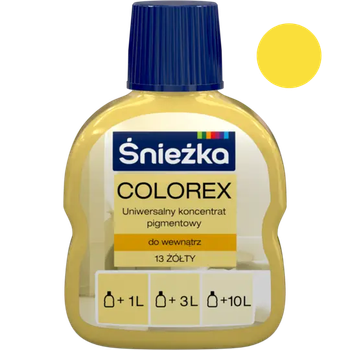 Колер Sniezka "COLOREX" жёлтый 100 мл №13