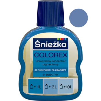 Колер Sniezka "COLOREX" голубой 100 мл №51