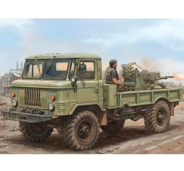 Збірна модель 1/35 Вантажівка GAZ-66 із зенітною установкою ЗУ-23-2 Trumpeter 01017
