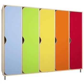 Шкаф для раздевалки 5-секционный с металлическими ножками Gap DS-150 1500x1400x320 мм (Ш5DS150)