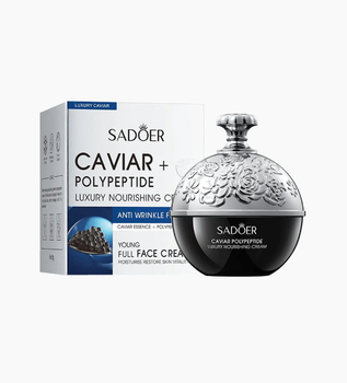 Крем для лица с экстрактом черной икры и полипептидами Sadoer Caviar Polypeptide Luxury Nourishing Cream, 30g