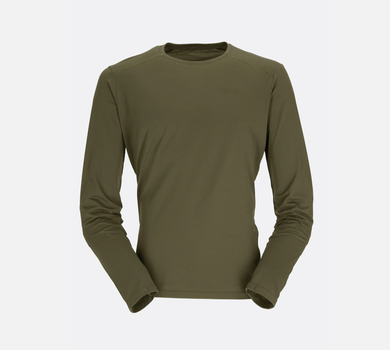 Футболка с длинным рукавом мужская Rab Force LS Tee, Olive, M (RB QBL-07-OLV-MED)