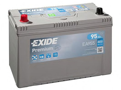 Акумулятор 95Ah-12v Exide PREMIUM (302х171х222), L, EN800 Азія Exide (EA955)