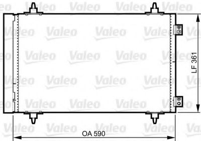 Радіатор кондиціонера Valeo (814366)