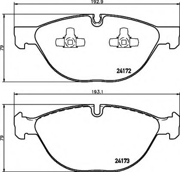 HELLA гальмівні кол. пер BMW X5/X6 E70/E71(дп) Hella (8DB355012661)
