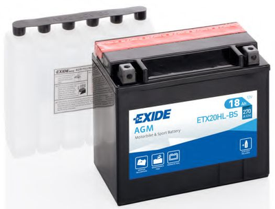 Стартерна батарея (акумулятор) Exide (ETX20HLBS)