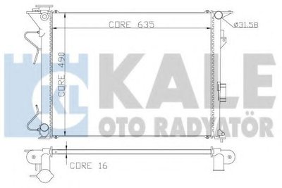 KALE HYUNDAI Радіатор охолодження двиг. Grandeur, Sonata V,VI 2.4/3.3 05- KALE (369800)