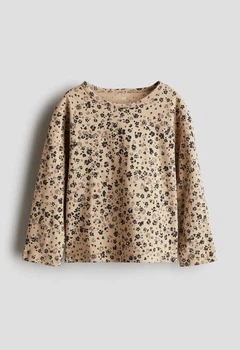 Реглан бежевый Цветочный H&M 134-140см (400011144)