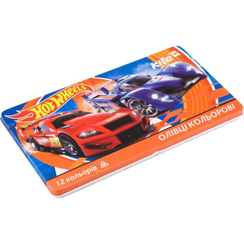 Олівці кольорові тригранні Hot Wheels 12 кольорів Kite HW17-058