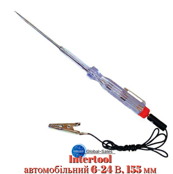 Фазометр Intertool 6-24 В 155 мм автомобильный (VT-4008)