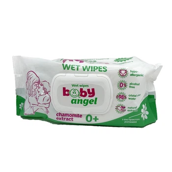 Влажные салфетки Baby Angel 120шт Ромашка