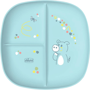 Тарілка секційна Chicco 12м+ Блакитна (16003.15)