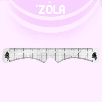 Линейка для разметки бровей прямая Zola