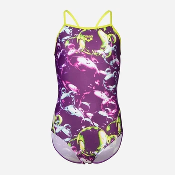 Подростковый сплошной купальник для девочки Arena Soap Bubbles Swimsuit Light Dr 008994-960 164 см Фиолетовый (3468337505716)