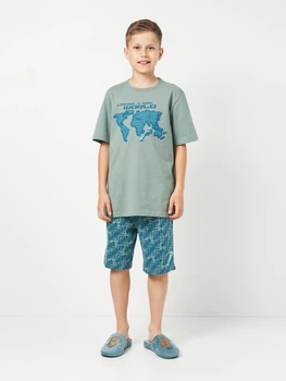 Детская летняя пижама для мальчика Coccodrillo Pajamas WC5448217PJS-011 116 см Зеленая (5904986525302)