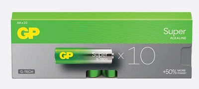 Батарейка LR6 GP Super G-Tech-10 ШТУК Alkaline AA, пальчикова