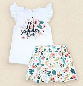 Комплект для дівчинки шорті + футболка 86 см It's summer time Білий
