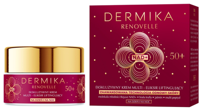 Крем для обличчя Dermika Renovelle Multi Eliksir 50+ ліфтингуючий 50 мл (5902046771065)