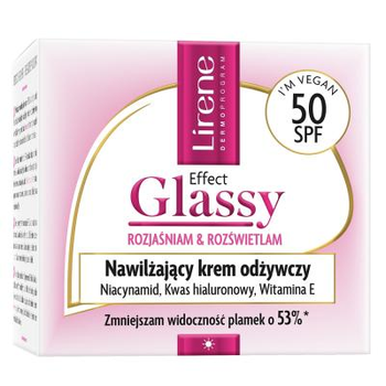 Krem do twarzy z filtrem SPF Lirene Effect Glassy nawilżający 50 ml (5900717767126)