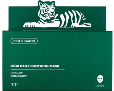 Набір Тканинна маска VT Cosmetics Cica Daily заспокійлива з центелли азіатської 30 шт (ZES8809559627490)