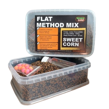 Флет Метод Мікс Техно Карп Flat Method Sweet Corn (кукурудза) 400g + Liquid,80743