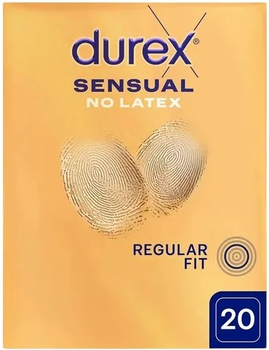 Prezerwatywy Durex Sensual No Latex Regular fit bez lateksu 20 szt (5900627118223)