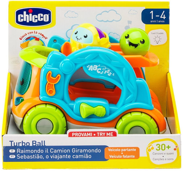 Весела електронна вантажівка Chicco Turbo Ball Rolling Truck (8058664145034)
