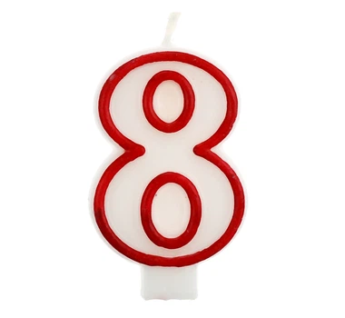 Свічка в торт цифра "8"