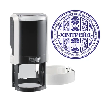 Печать ТОВ на автоматической оснастке Trodat Printy 4642 с колпачком Белый (ТОВ13/4642/W)