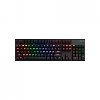 Клавіатура Hator Icefall Mecha Rainbow Wireless/USB Black (HTK204UA)