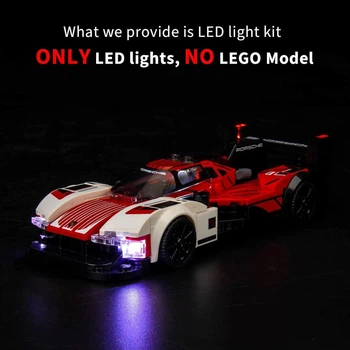 Комплект світлодіодних ліхтарів для Lego 76916 Speed ​​Champions Porsche 963, ЛИШЕ комплект ліхтарів, модель Lego НЕ входити до комплекту