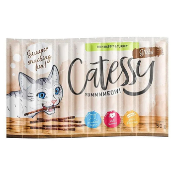 Ласощі для котів Catessy Sticks кролик з індичкою 10 шт х 5 г (4260358515311)