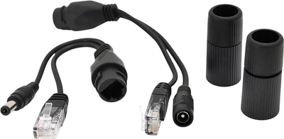 POE інжектор Voltronic OEM Q50 водонепроникний пасивний 30 Вт з портами Ethernet 10/100 Мбіт/с 12 В пара Black (YT22260)