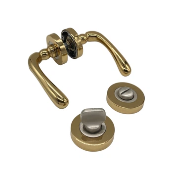 Межкомнатный врезной замок с ручками Sofuoglu Kumru Albrefin/Satin 95 мм под защелку WC